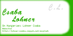 csaba lohner business card